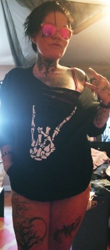 Customer photo review of 153 - Regret Wide Neck Hoodie