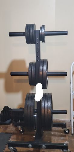 Customer photo review of 445LB SET - Cast Iron Olympic Plates (shipping included)