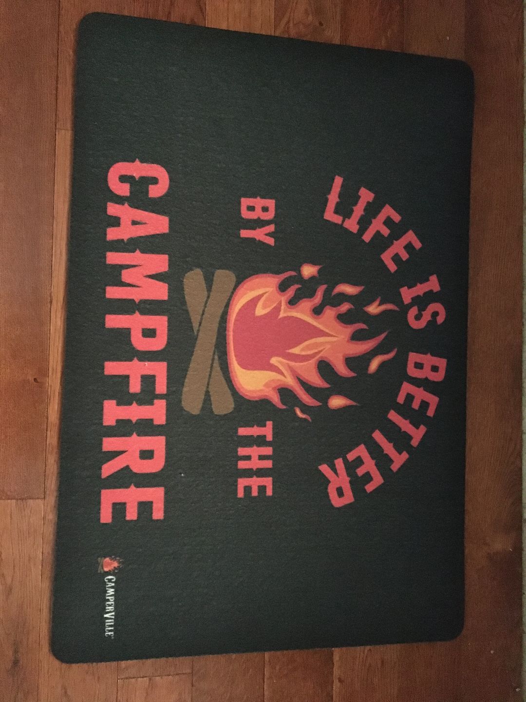 Customer photo review of "Life Is Better By The Campfire" Doormat