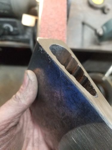 Customer photo review of 2 x 48 Inch EdgeCore Premium Ceramic Grinding Belts, 6 Pack