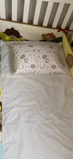 Customer photo review of Hypoallergenic Toddler Pillow with 100% Cotton Pillowcase