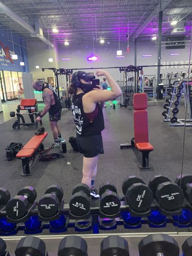 Customer photo review of 95 - Die Trying Crop Tank Top