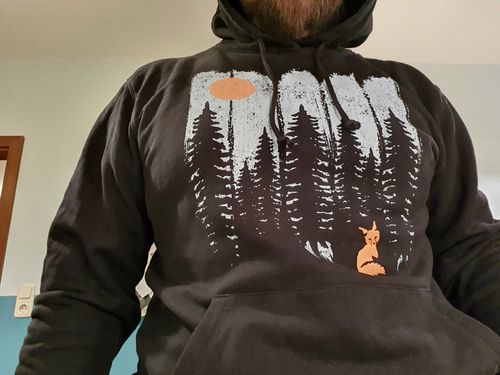 Customer photo review of WOLF IM WALD - Bio Damen Shirt