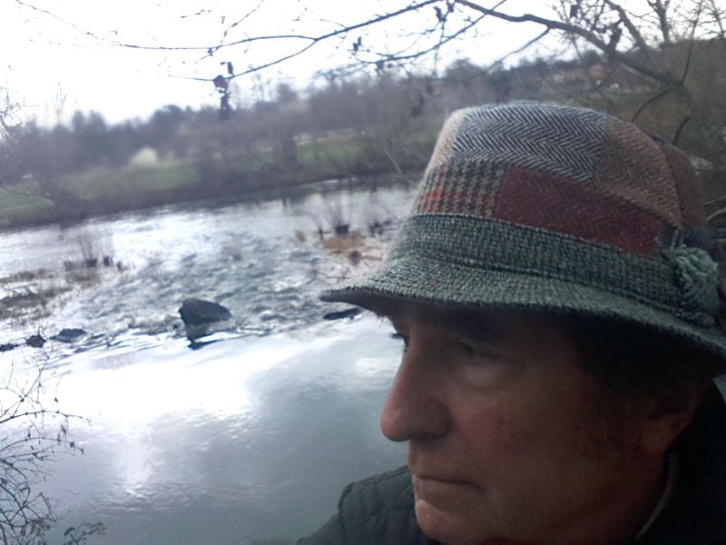 Customer photo review of Walking Hat Patchwork Tweed