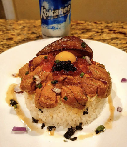 Customer photo review of Caviar Sampler (2oz Kaluga + 2oz Siberian + 4oz Salmon)