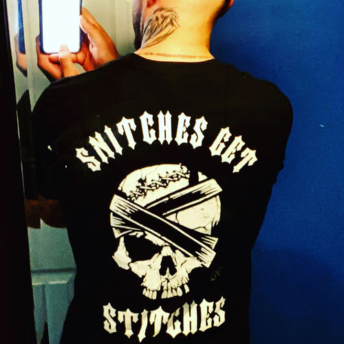 Customer photo review of 32- Snitches Tee