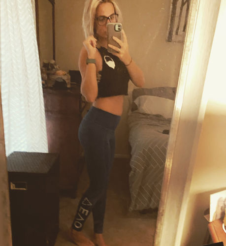 Customer photo review of 222 - Ol Lady Crop Tank Top