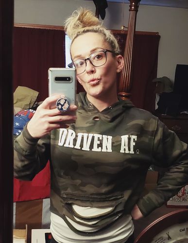 Customer photo review of #Driven AF Crop Hoodie - 01