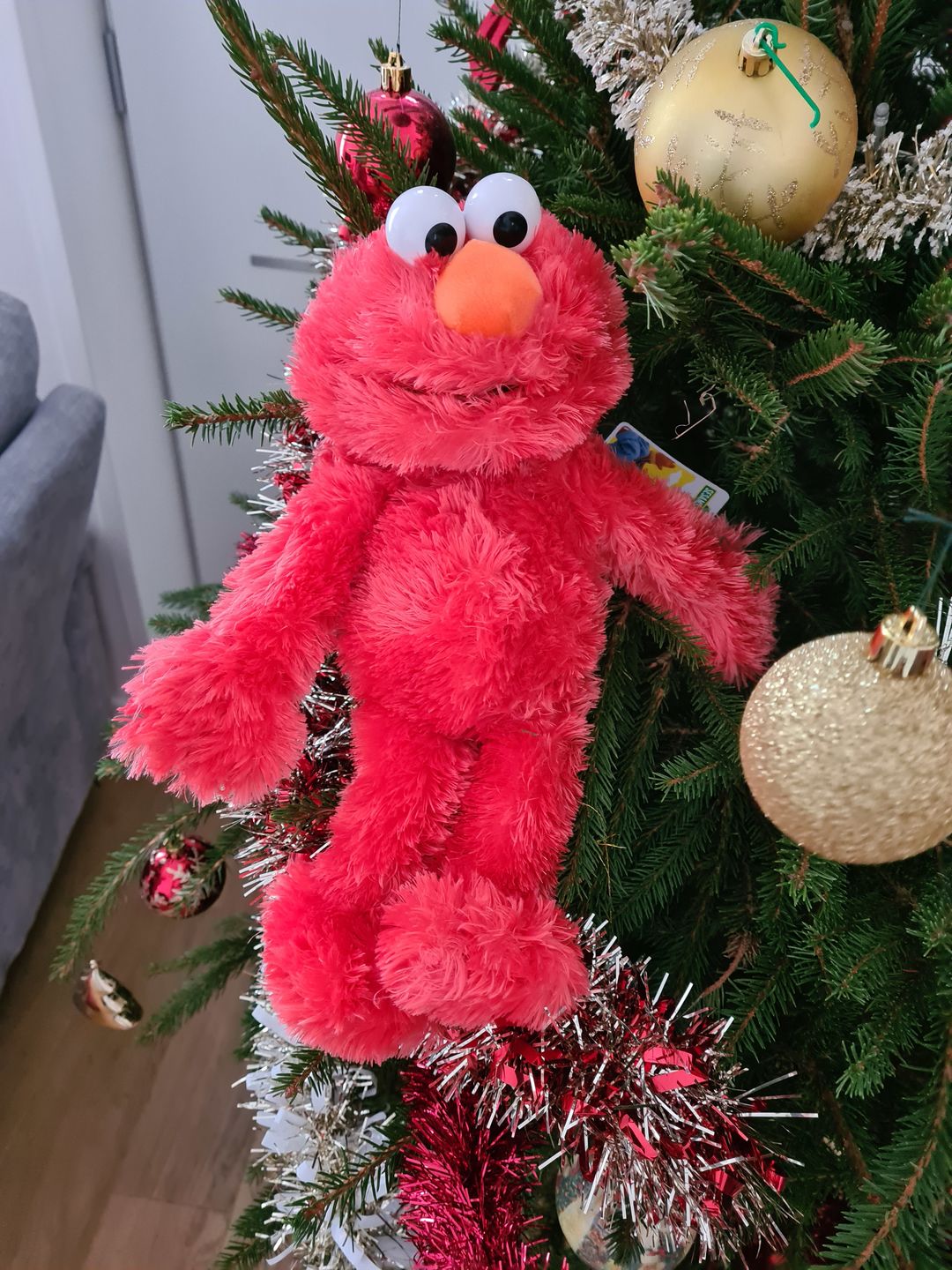 Customer photo review of Elmo Marionnette Sesame Street