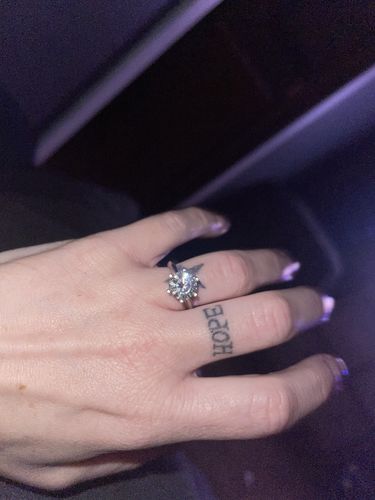Customer photo review of Moissanite Series Classic Six-Prong Sterling Silver Ring