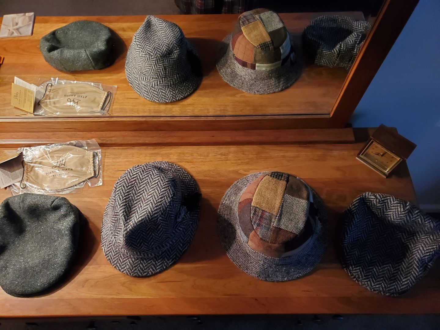 Customer photo review of Walking Hat Patchwork Tweed
