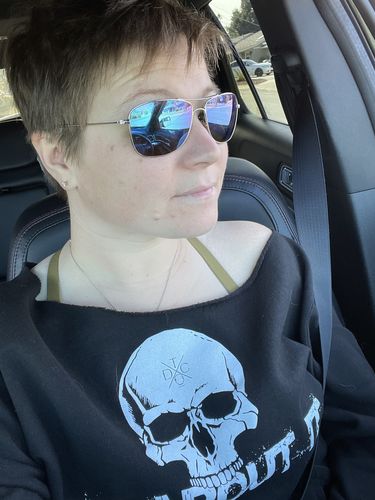 Customer photo review of 114 - About It Wide Neck Hoodie