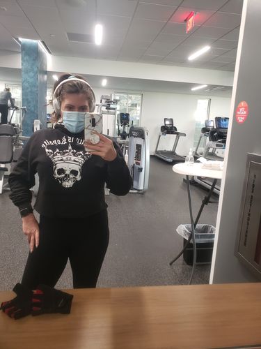 Customer photo review of 139- Loyalty Crop Hoodie