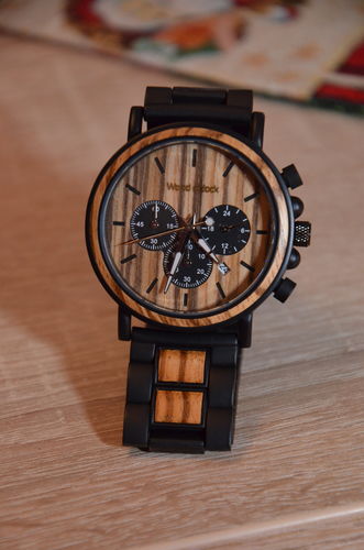 Customer photo review of Wood o'clock - Haselbraun