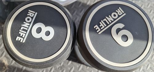 Customer photo review of IRON LIFE QUALITY RUBBER DUMBBELLS 1-10kg singles