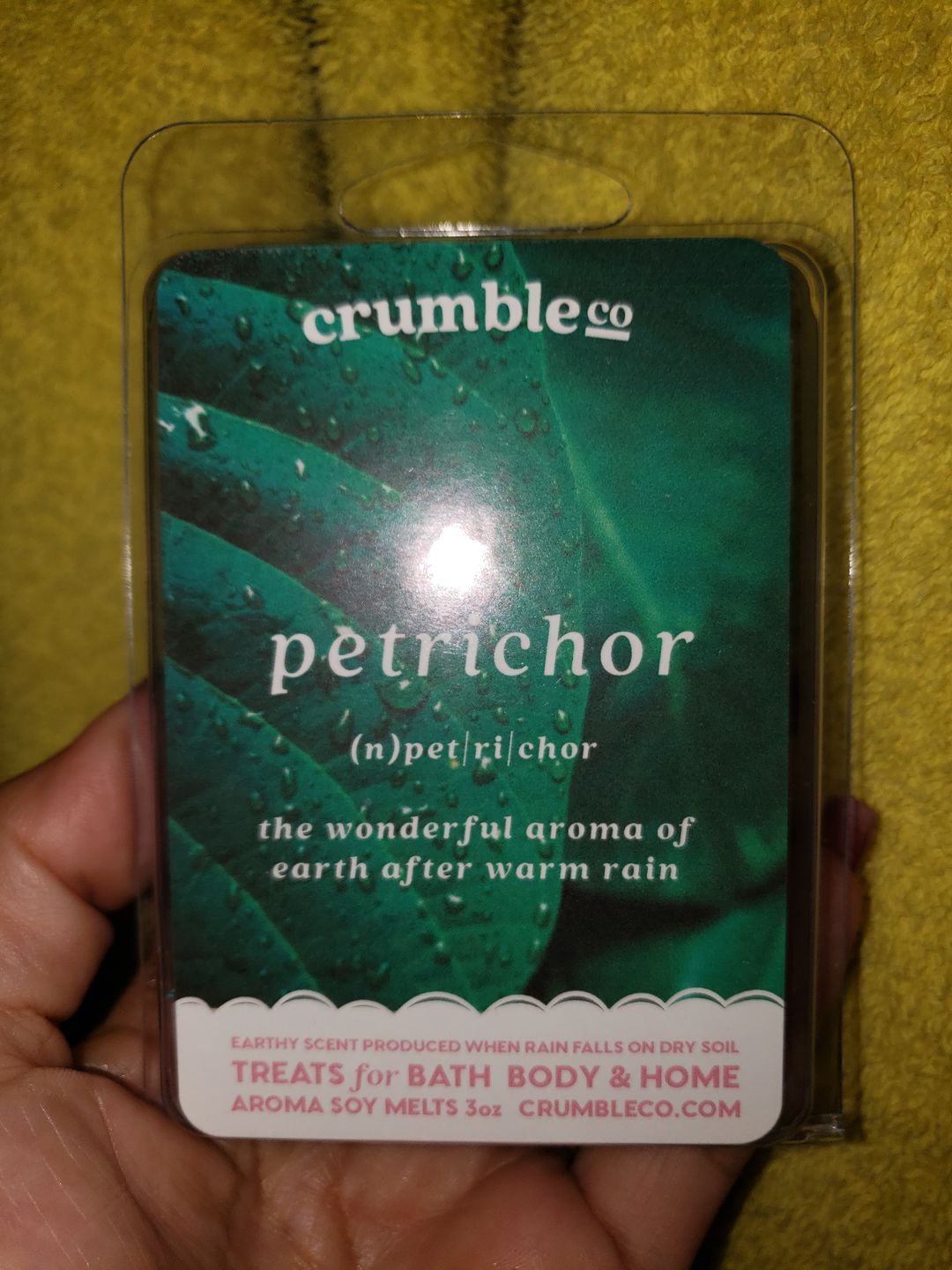 Customer photo review of Petrichor Wax Melts