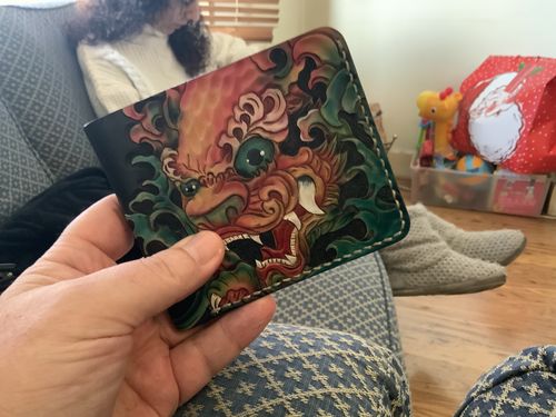 Customer photo review of Irezumi Lion Wallet