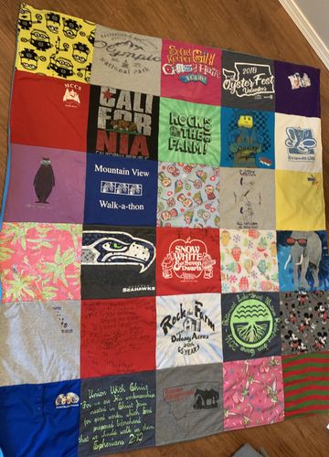 T-shirt quilt featuring seattle seahawks by Resa from WA