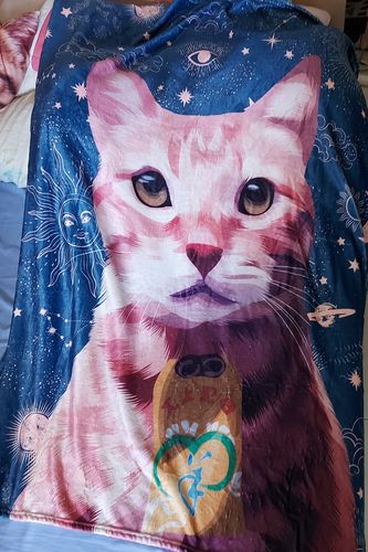 Customer photo review of 【客製】手繪寵物 法蘭絨毛毯 Custom Pet Fleece Blanket