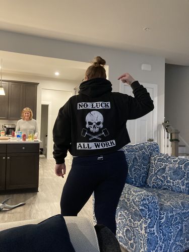 Customer photo review of 77- All Work Crop Hoodie