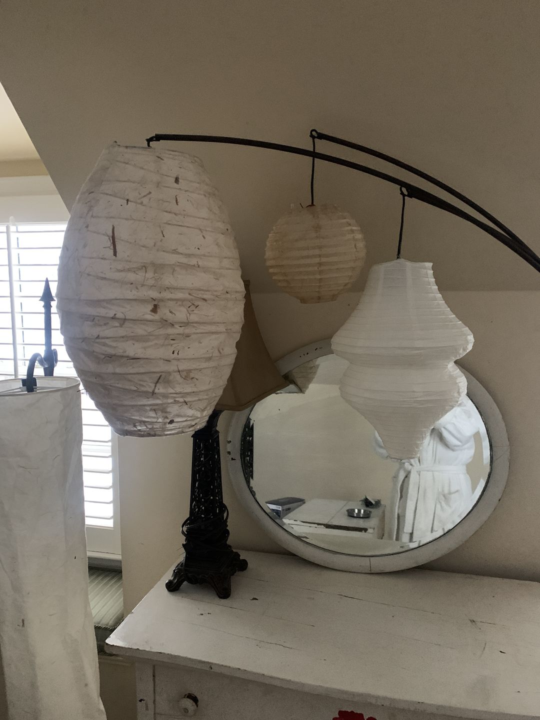 Customer photo review of Beige / Ivory Beehive Unique Shaped Paper Lantern, 10-inch x 14-inch