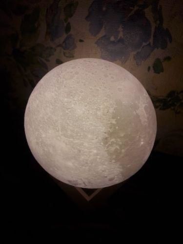 Customer photo review of Glowing Moon Lamp