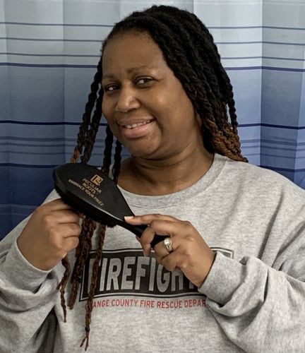 Customer photo review of Peculiar Roots Lint- Free Loc Brush