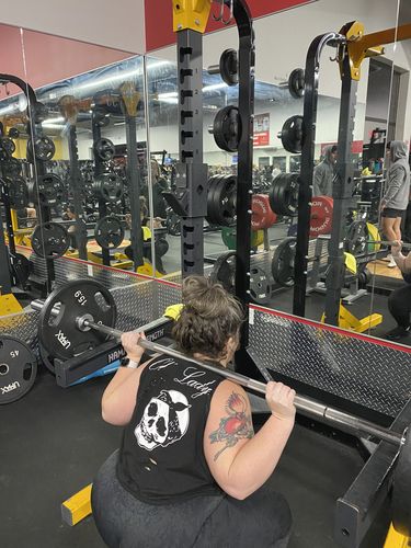 Customer photo review of 222 - Ol Lady Crop Tank Top