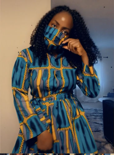 Customer photo review of African Ankara Kayin dress