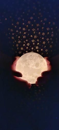 Customer photo review of Glowing Moon Lamp