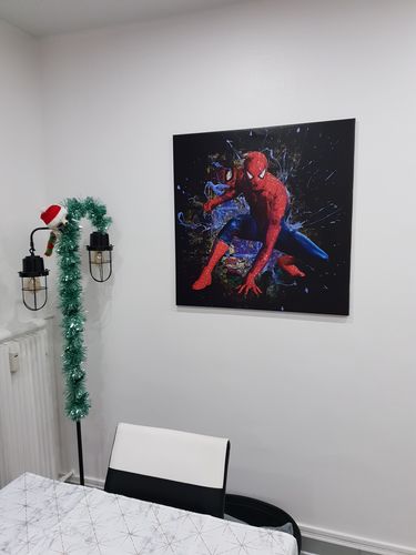 Customer photo review of Tableau Spiderman Comics Black