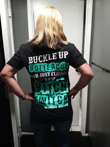 Customer photo review of AB Get In Baby Tee