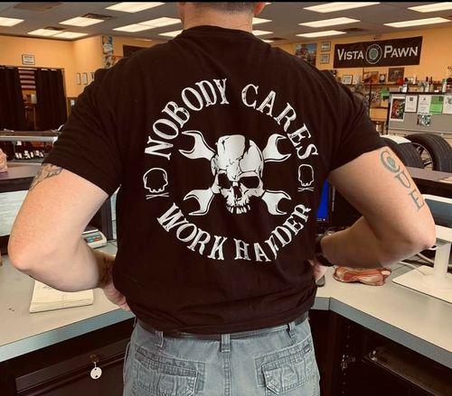 Customer photo review of 5 - Nobody Tee