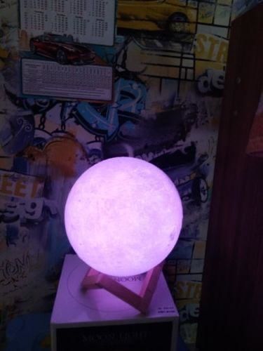 Customer photo review of Glowing Moon Lamp