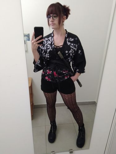 Customer photo review of Veste Kimono Femme Kingyo