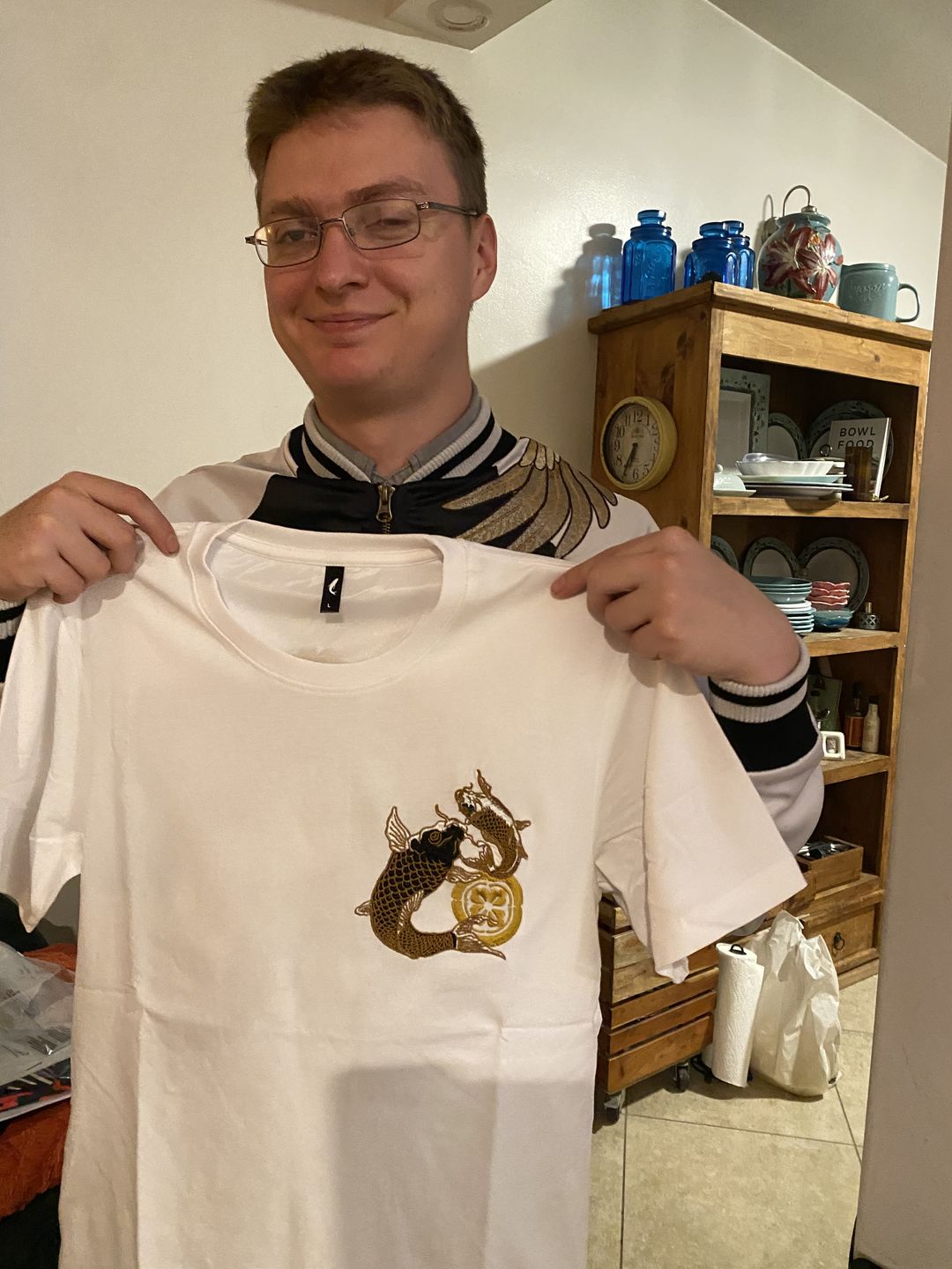 Customer photo review of Double Dragon & Koi Sukajan T-shirt
