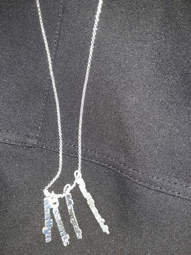 Customer photo review of Small Name Necklace