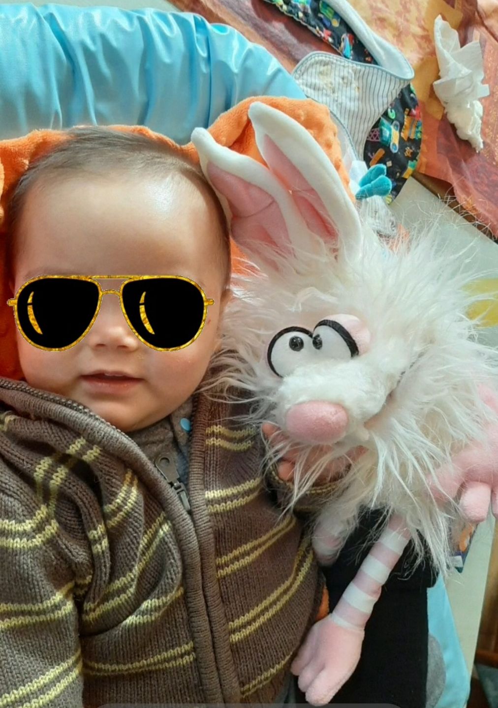 Customer photo review of Lapin Blanc Marionnette