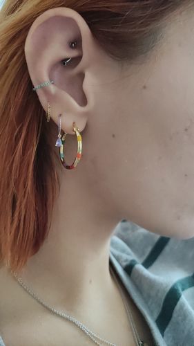 Customer photo review of Micro Paved Gems Hinged Segment Ring