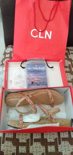 Customer photo review of Alessandra Wedge Sandals