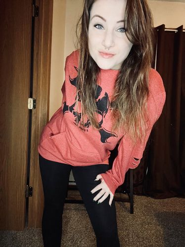 Customer photo review of #Nobody Wide Neck Hoodie - 010