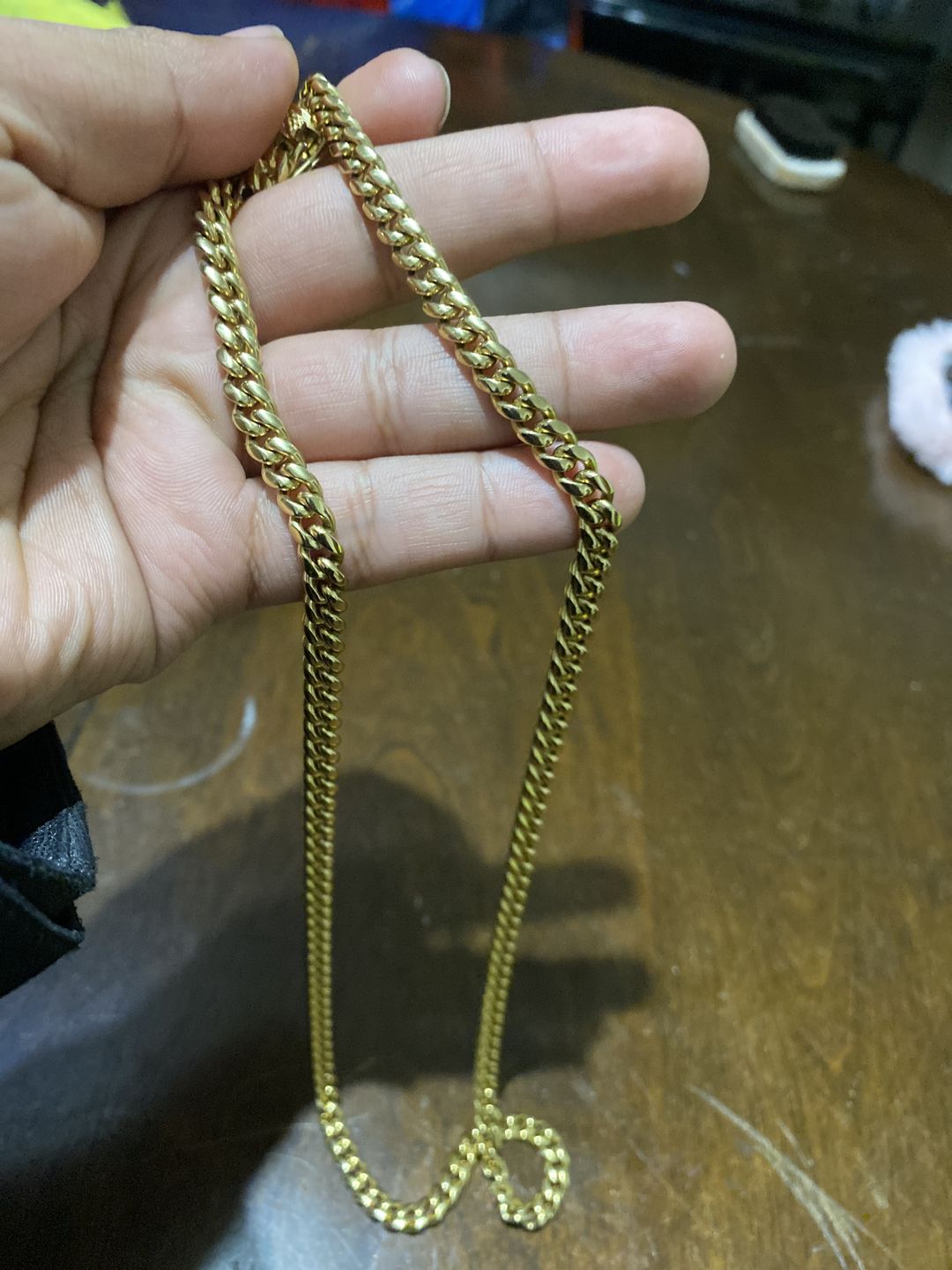 Customer photo review of 6mm 14K Gold IP Premium Miami Cuban Chain