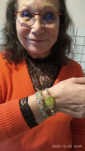 Customer photo review of BRACELET DE VITALITÉ EN JADE