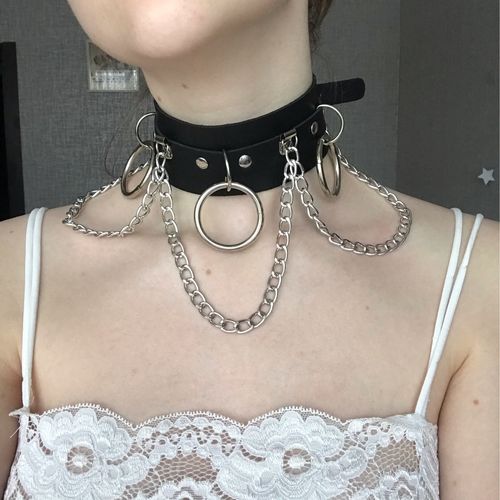 Customer photo review of Harajuku Style Locked Heart Choker Necklace