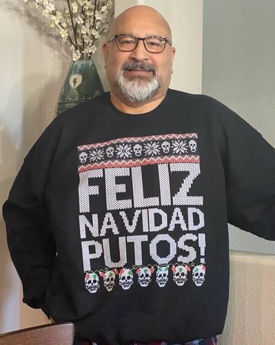Customer photo review of Feliz Navidad Putos OG Navidad Sweatshirt