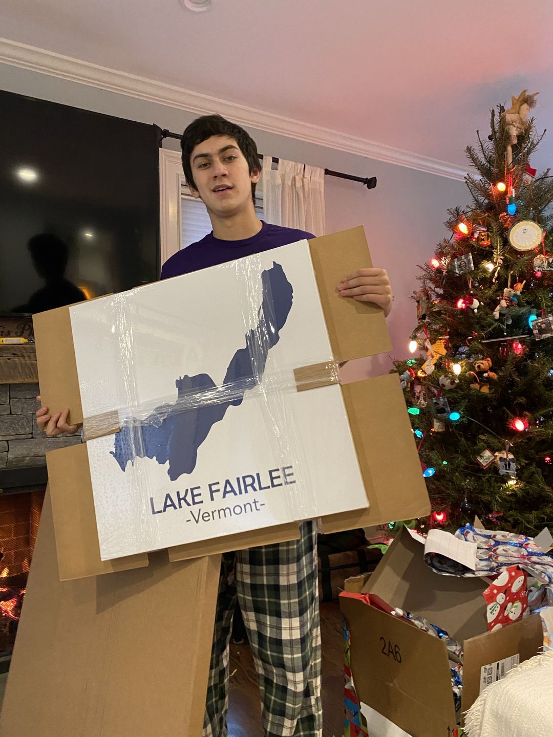 Customer photo review of Custom Lake Square Canvas