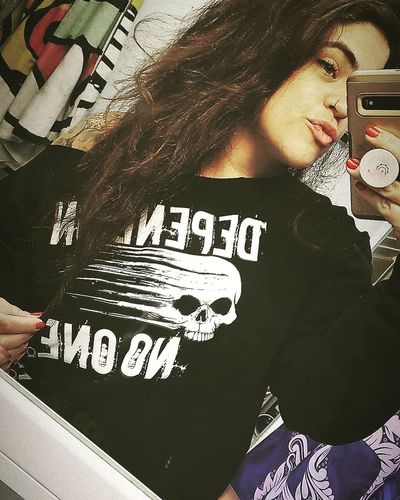 Customer photo review of #No One Wide Neck Hoodie - 04