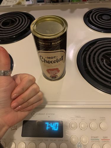 Customer photo review of Premium Hot Chocolate Mix Tin