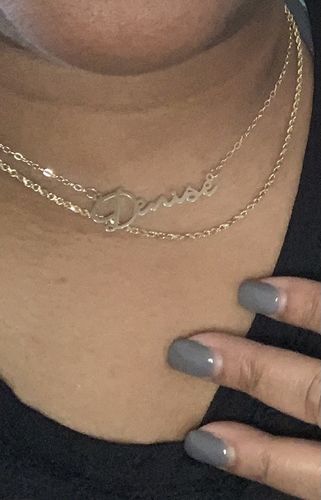 Customer photo review of Signature Name Necklace