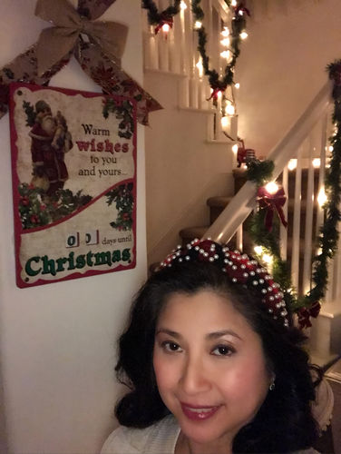 Customer photo review of BUFFALO CHECK PEARL KNOTTED HEADBAND